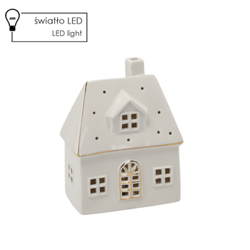 FIGURINĂ BOZONAR. - CASETĂ CERAMICĂ 13,5 X 8 X 17,2 CM LED ambalaj=2buc *1230