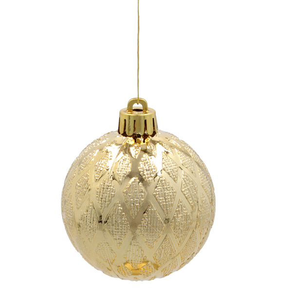 KPL. 6 BOMBEK 6 CM ČERVENÁ / ZLATÁ / STŘÍBRNÁ *3832