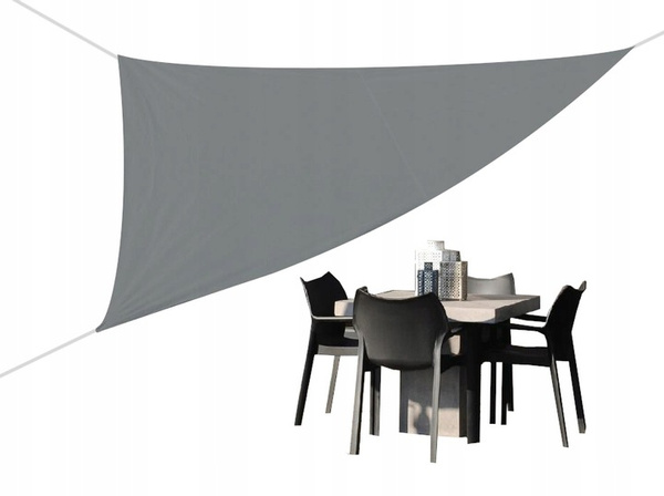 BEIGE TRIANGULAR SUNSHADE SAIL 3,6 X 3,6 X 3,6M
