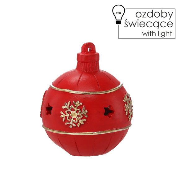 FIGURKA - BOMBKA CZERWONA LED 13 CM *1495