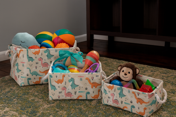 ZESTAW 3 ORGANIZERÓW PROSTOKĄTNYCH DINOZAURY