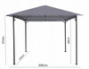 GARDEN PAVILION GREY 3 X 3M 3 X 3 X H2.55M