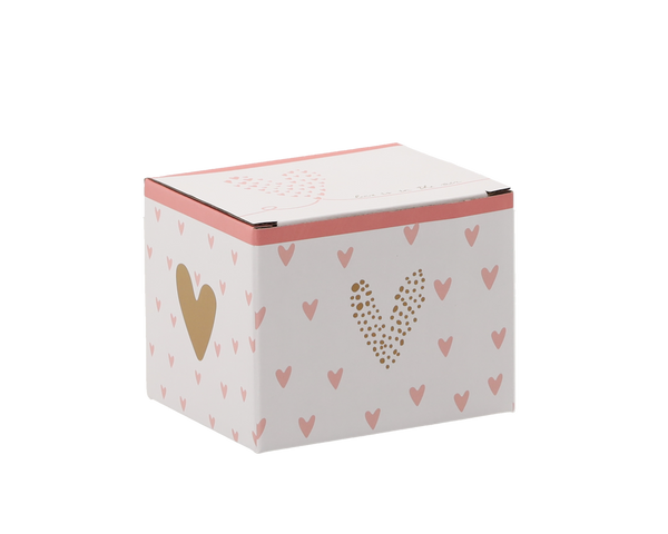 PORCELÁNOVA HRNČEK 390ML S RÔZNYMI SŔDCAMI *6088