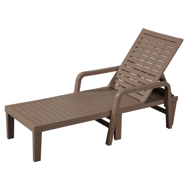 LEŻAK OGRODOWY 192X66X33CM JASNY BRĄZ*6416