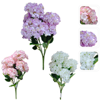 UMĚLÁ VĚTVA - SMĚSOVÝ KYTICE HORTENZIE různých barev balení=24 ks *3382