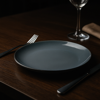 SHALLOW PLATE 26 CM CERAMIC ROUND "GLAZE" PACK=4PCS