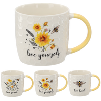 PORCELÁNOVÝ HRNČEK 355ML VČELKA MIX VZOROV balenie=12ks *6019