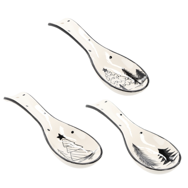 SPOON REST TREE MIXED PATTERNS 23 X 7 X 2,5 CM pack=6pcs