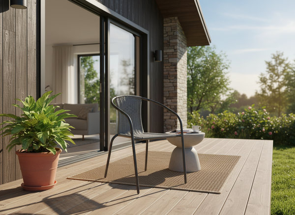 KRZESŁO OGRODOWE SZARE 52 X 60 X 72 CM