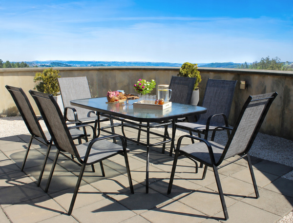 RECTANGULAR GARDEN TABLE 150 X 90 X 70 CM