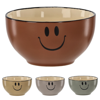 CERAMIC BOWL 550 ML "SMILE" PACK=4PCS
