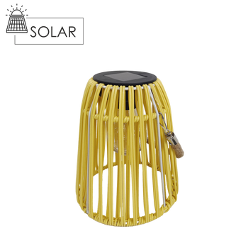 LANTERNĂ SOLARĂ GALBENĂ 18 CM LED *6013