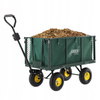 WÓZEK OGRODOWY DWUFUNKCYJNY XL - ZIELONY Z PLANDEKĄ