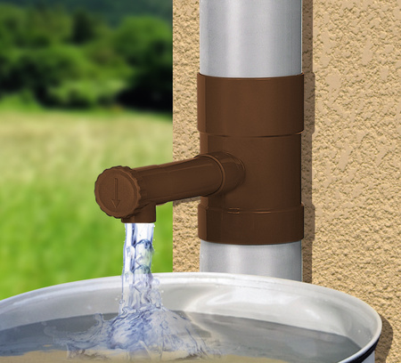 Zberač dažďovej vody hnedý 100 mm *6018