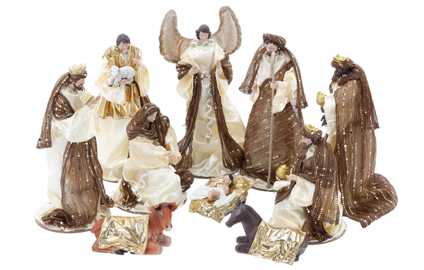 SET FIGURI DE CRĂCIUN 10 EL. PÂNDIND 33 CM *6455