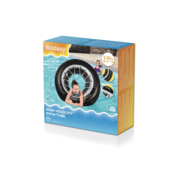 INFLATABLE BEACH RING 119 CM TIRE *6936