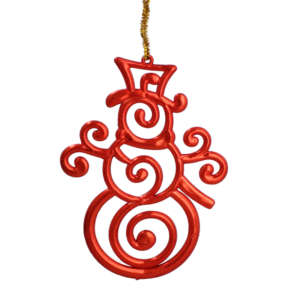 SET OF 3 CHRISTMAS TREE DECORATIONS ELK / SNOWFLAKE / SNOWMAN MIX