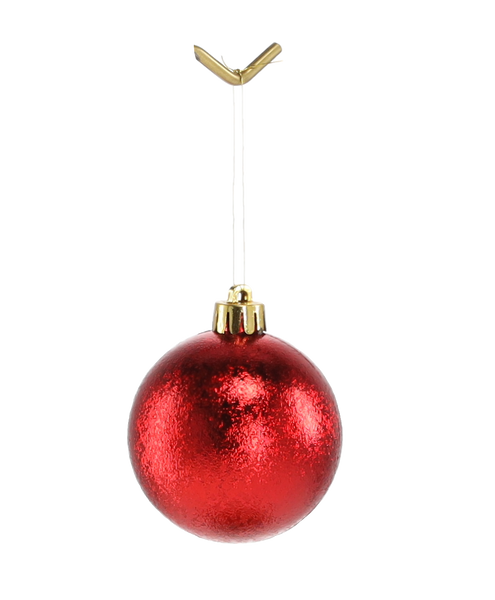 SET OF 12 BAUBLES 6 CM RED/GOLD/SILVER