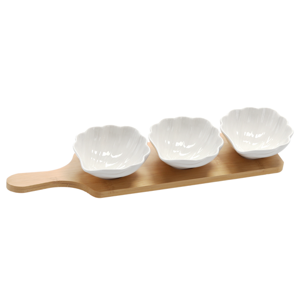 SADA 3 PORCELÁNOVÝCH MISIEK KVET 10,5 x 10,5 x 4 CM *0718