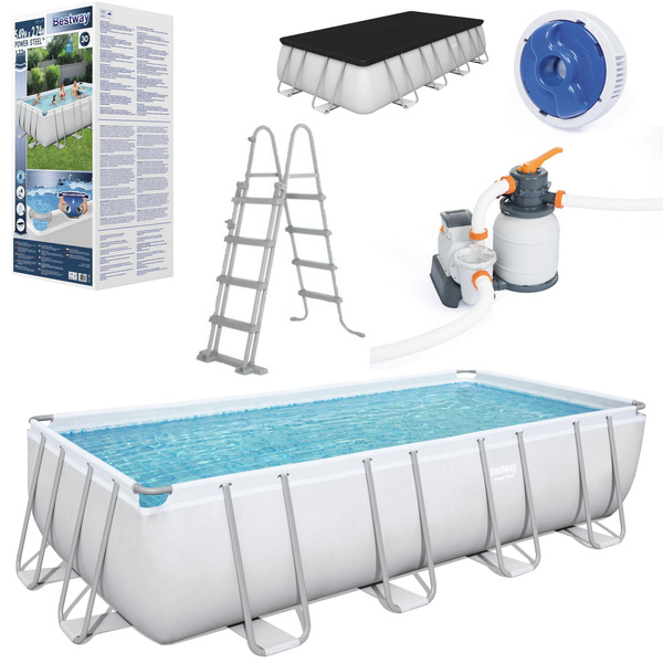 FRAME POOL 5.49 X 2.74 X 1.22 M (POOL, SAND PUMP, LADDER, COVER, DISPENSER) *0500 *6370