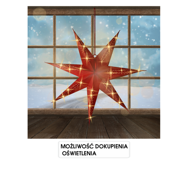 PAPER DECORATIVE STAR 60 CM RED