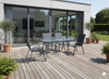 ZESTAW MEBLI OGRODOWYCH - STÓŁ 120 x 70 x 70 CM + 4 KRZESŁA 91 x 54 x 70 CM - CZARNY