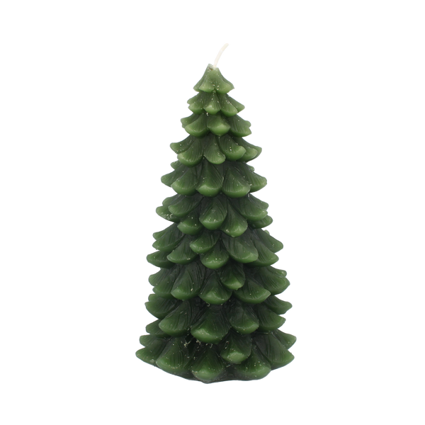 SVIEČKA 9,5 x 9,5 x 16,5 CM - ZELENÝ STROMČEK balenie=4ks *9300