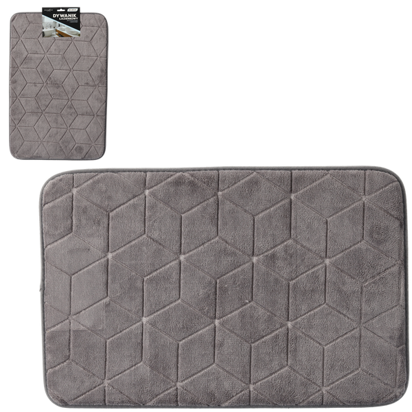 BATH MAT WITH ANTI-SLIP BACKING 40 X 60 CM GREY