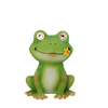 FIGURKA OGRODOWA - ŻABA ZE ŚWIECĄCYMI OCZAMI 9,6 x 7,5 x 13 CM LED opak=6szt *7720