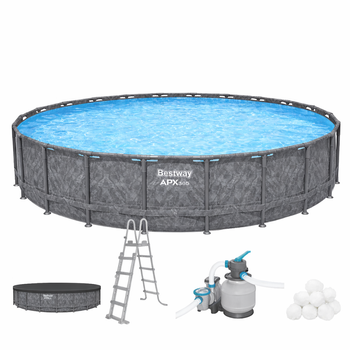 APX 365 22' x 52"/6.71m x 1.32m Round Pool Set