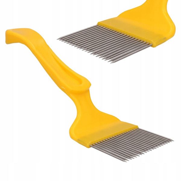 HONEY UNCAPPING FORK 20.4 x 7 CM WITH PLASTIC HANDLE pack=20pcs