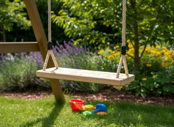 HUŚTAWKA DLA DZIECI DREWNIANA 45 x 19,5 x 1,6 CM 