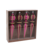 SET 4 DECORAȚIUNI DE BRAD LUNGI 16 CM MIX DE CULORI *5355