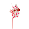 PINWHEEL WITH HEARTS 9 x 27,5 CM WHITE/RED