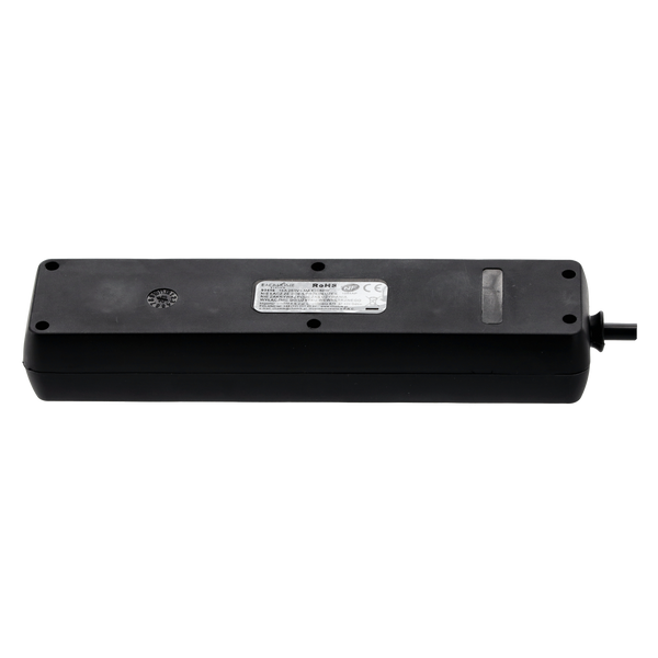 EXTENSION CORD POWER STRIP WITH SWITCH 4 SOCKETS 1.5M BLACK