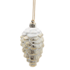 KPL. 2 OZDÔB CHOINKOVÝCH ŠIŠKA 9 CM ZLATÝ / STRIEBORNÝ / ČERVENÝ *5386