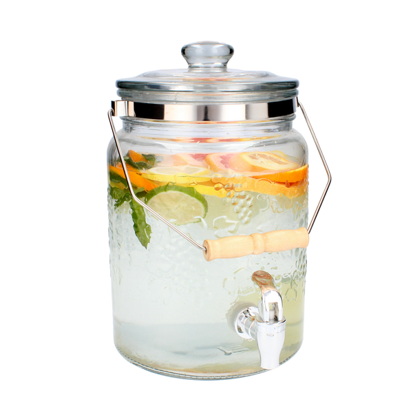 DECORATED JAR 5L WITH GLASS LID AND TAP