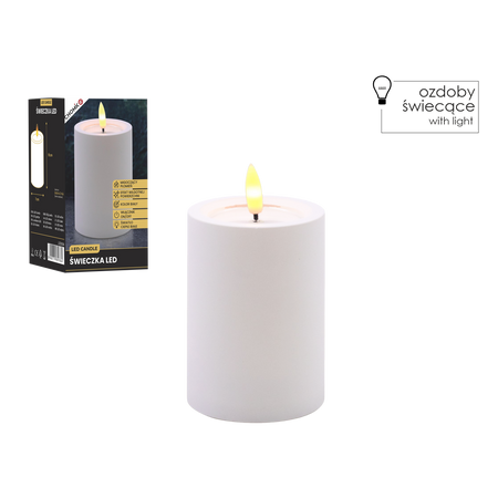 CANDLE LED ALB 7 X 10 CM *9384