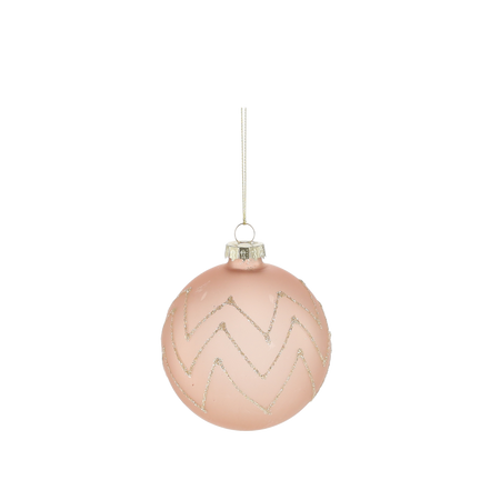 BOMBKA SZKLANA - BEŻOWA MIX WZORÓW 8 CM disp=12szt *1914