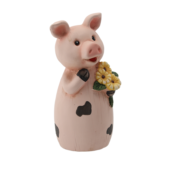 CERAMIC DECORATION FOR FENCE POST - ANIMALS 11 x 10 x 22 CM, ASSORTED DESIGNS, pack=6 pcs