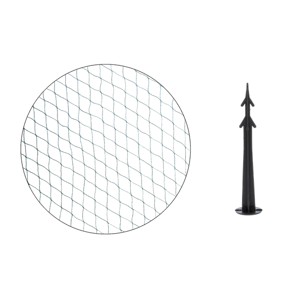 Protective mesh against birds 8m x 20m (4g/m2) + 16 pins for mounting green