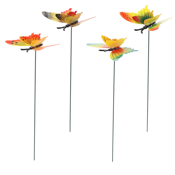 DECORATION ON A STAKE FOR A PLANT POT/GARDEN – BUTTERFLY 10 CM / 50 CM