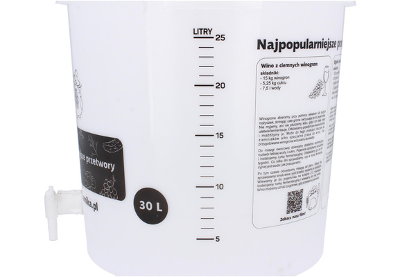 POJEMNIK FERMENTACYJNY / WIADERKO 30L Z POKRYWĄ *4911