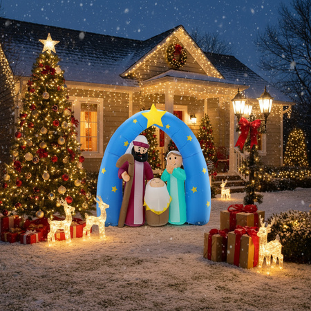 Fúkaná betlehemská scéna LED VÝŠKA 180 CM *1082