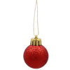 SET OF 20 BAUBLES 3 CM RED/GREEN 