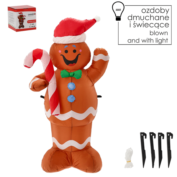 INFLATABLE GINGERBREAD MAN LED