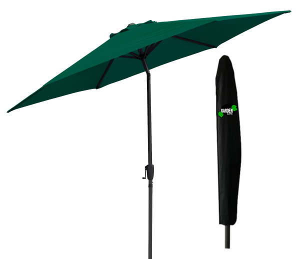 PARASOL OGRODOWY 3 M ZIELONY Z POKROWCEM *2569