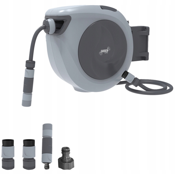 AUTOMATIC GARDEN HOSE REEL WITH HOSE - 30 M