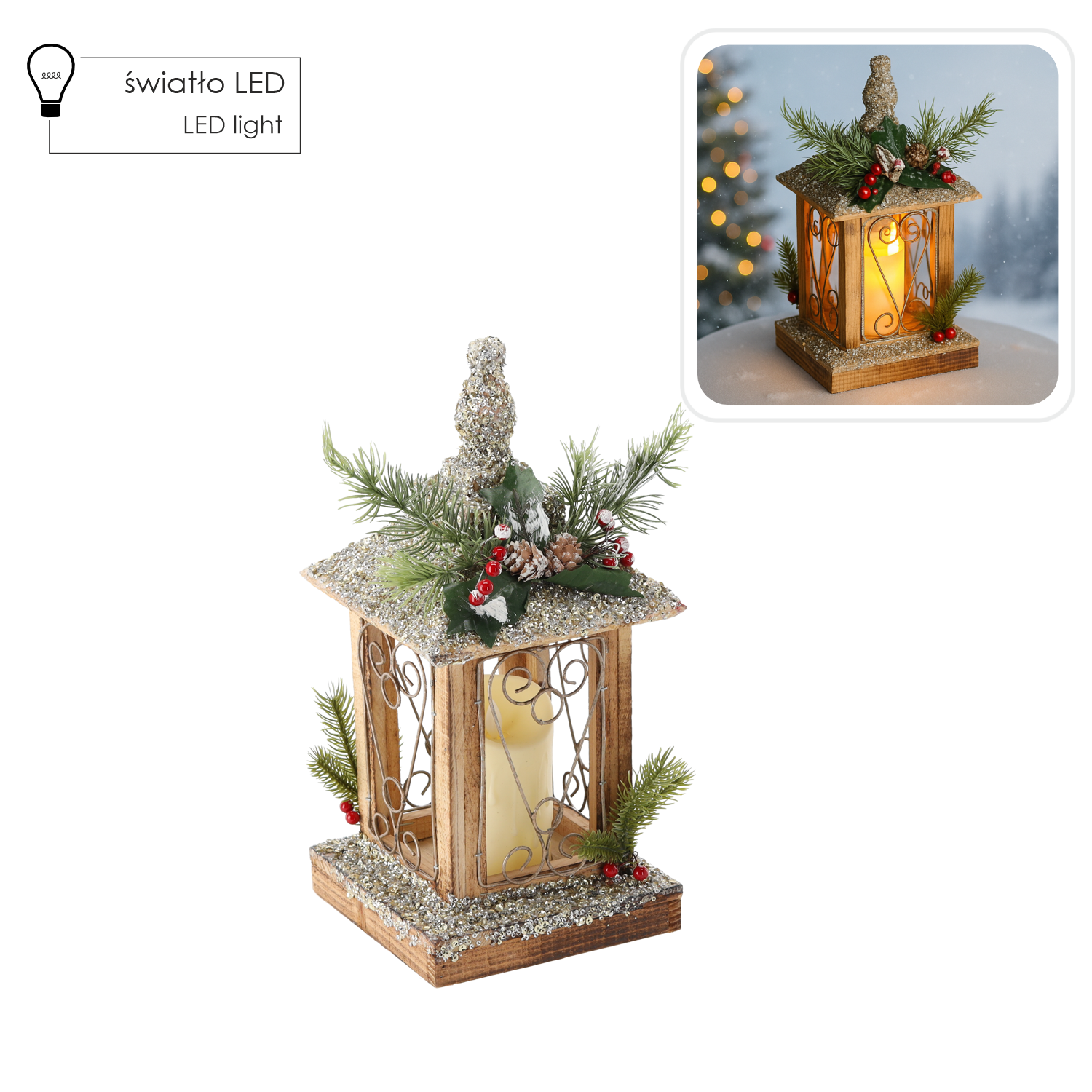 ŚWIĄTECZNY LAMPION ZE ŚWIECZKĄ DREWNIANY LED 18 x 18 x 38 CM *5201 pol_pl_SWIATECZNY-LAMPION-ZE-SWIECZKA-DREWNIANY-LED-18-x-18-x-38-CM-5201-7476_1