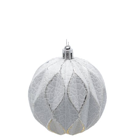 SET OF 6 CHRISTMAS TREE ORNAMENTS - MIX OF DESIGNS 8CM